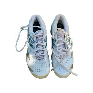 Y2K Babolat Vibrakill Michelin Tennis Shoes  White Blue Size US 9.5